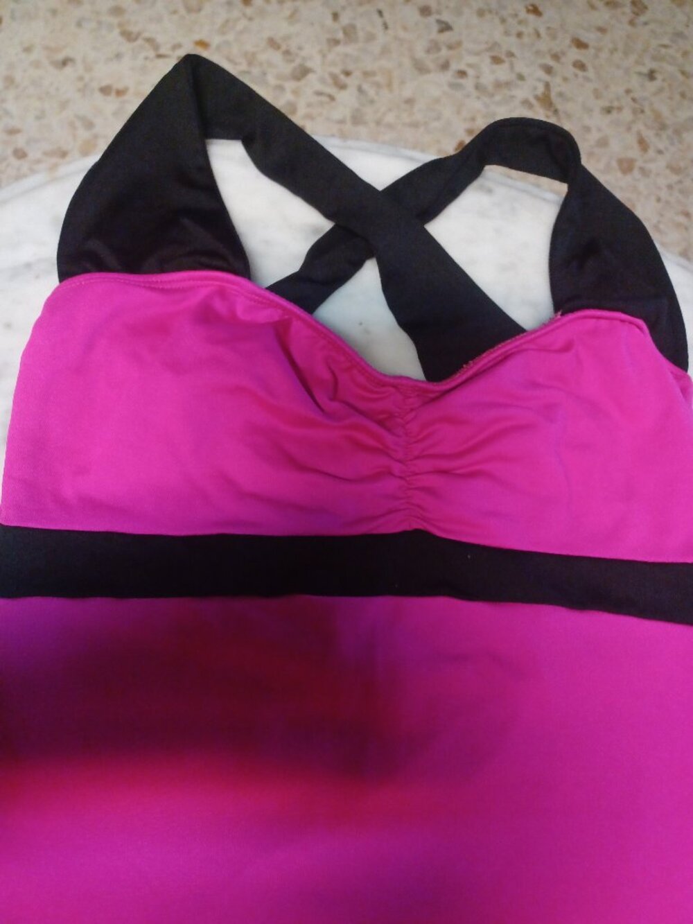 Motion Wear Women's Athletic Tank Small-Medium Pink & Black